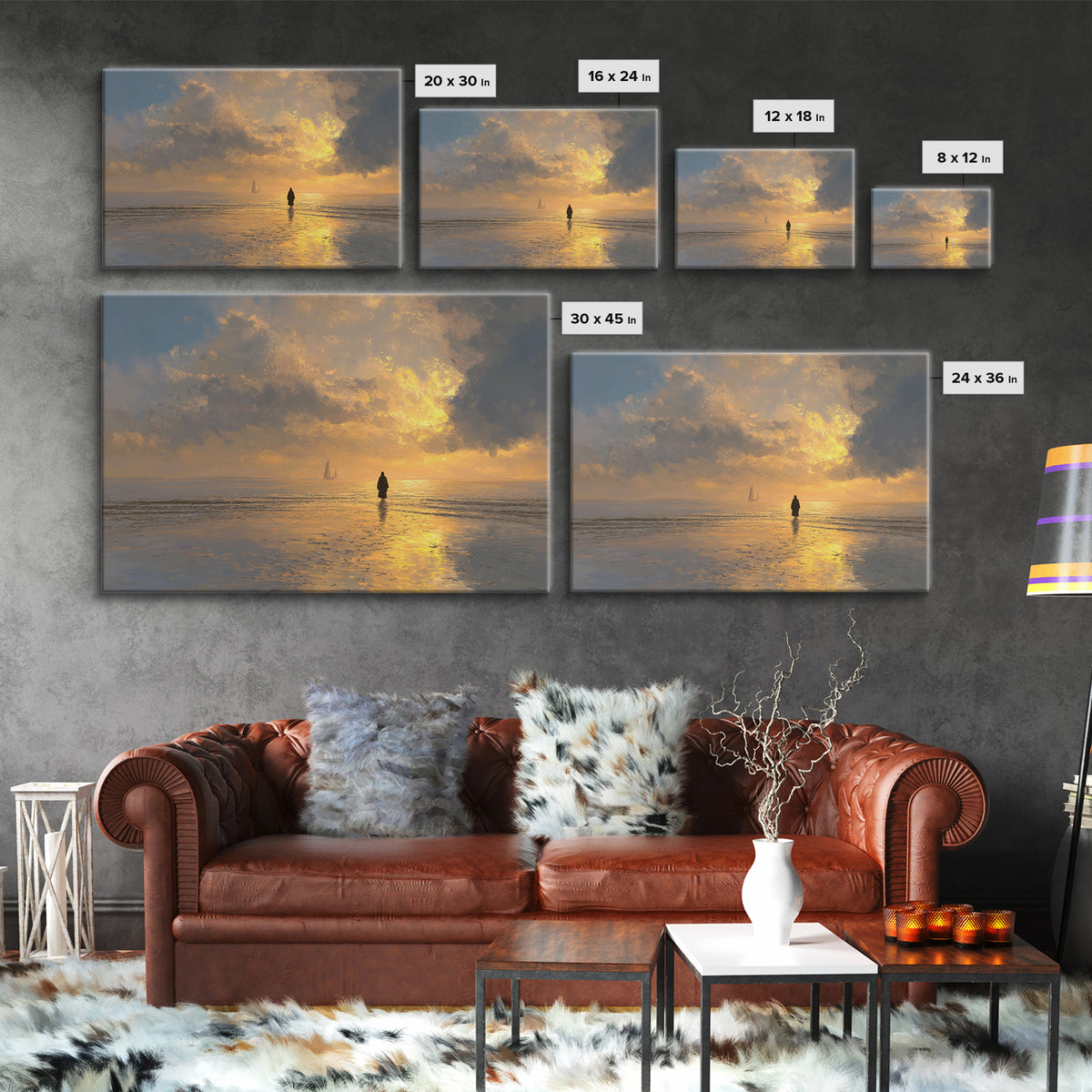 Sunset Promise – Framed Canvas Print – Christian Art Canvas – Jesus Painting – Christian Wall Art – Christmas Art – Christian Decor