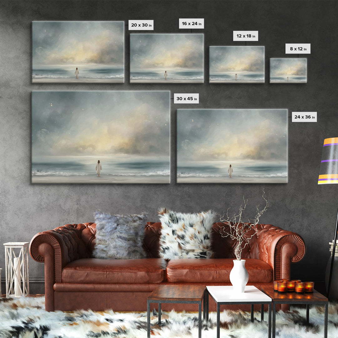 Eternal Dawn – Framed Canvas Print – Christian Wall Art – Jesus Painting – Christian Art Canvas – Christian Christmas Art – Christian Gift
