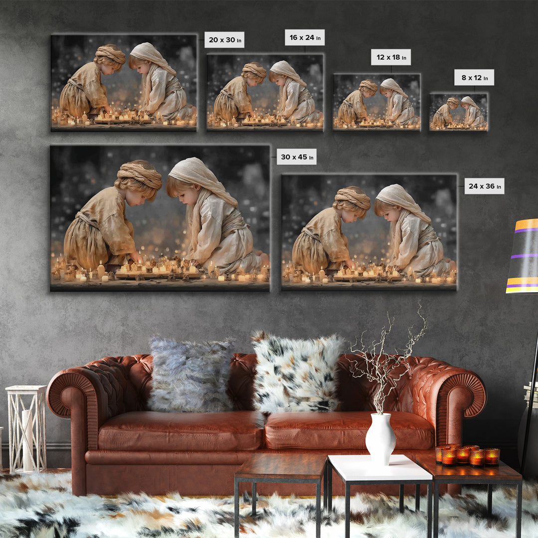 Quiet Redeemer – Framed Canvas Print – Christian Art Canvas – Christmas Art – Christian Wall Art – Jesus Painting – Christian Decor