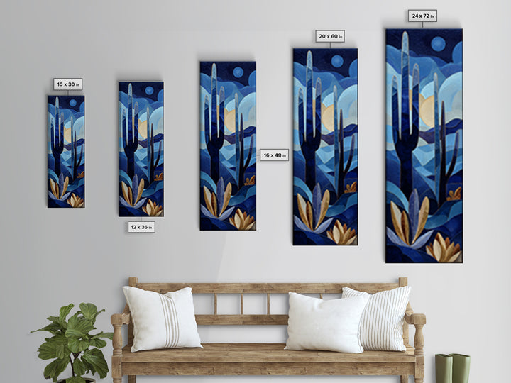 Starry Desert Sky Framed Canvas Print, Celestial Art, Minimalist Decor, Living Room Decor, Fine Art, Celestial, Boho Wall Art, CEL-1x3-47