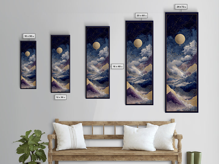 Gold Constellation Map on Deep Navy Texture Canvas Print, Celestial Art, Art Prints, Living Room Decor, Fine Art, Celestial, CEL-1x3-68