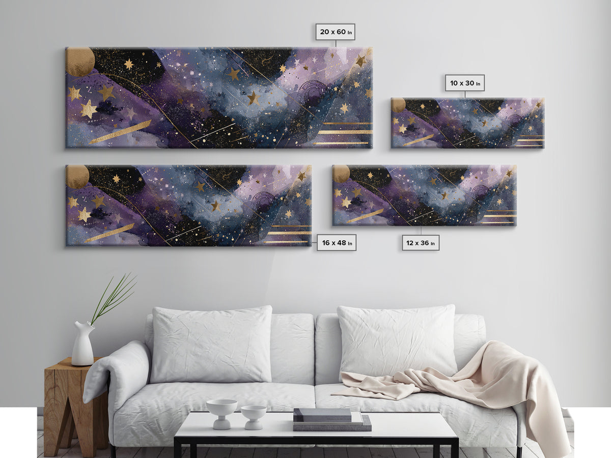 Astronaut Helmet Reflecting a Field of Stars Framed Canvas Print, Celestial Art, Animal Prints, Living Room Decor, Celestial, CEL-3x1-7