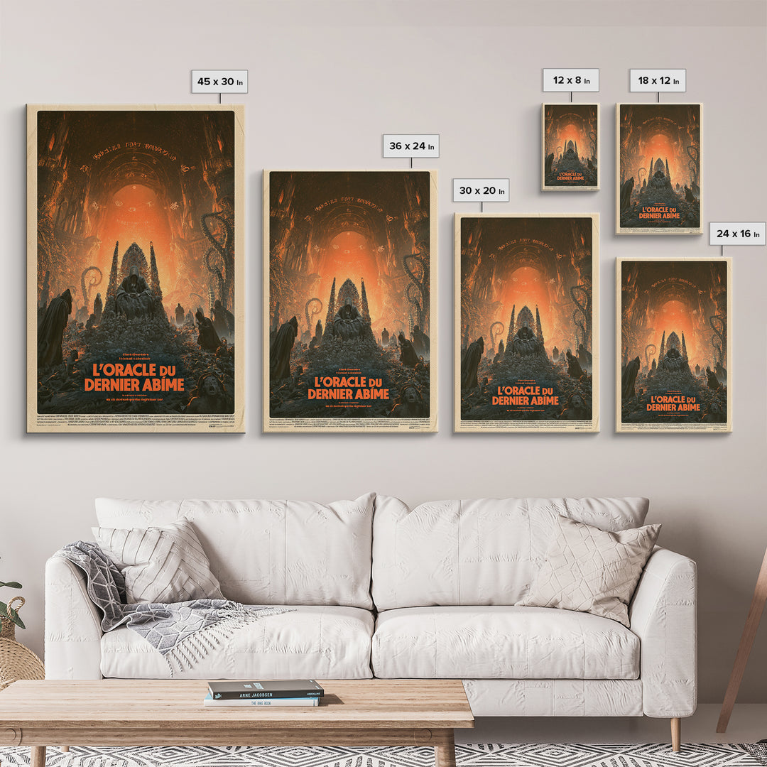 The Oracle Of The Last Abyss, French Language Horror Movie Poster, 1960s Horror Art, Cosmic Horror Movie Art, Canvas Print, Macabre Wall Art