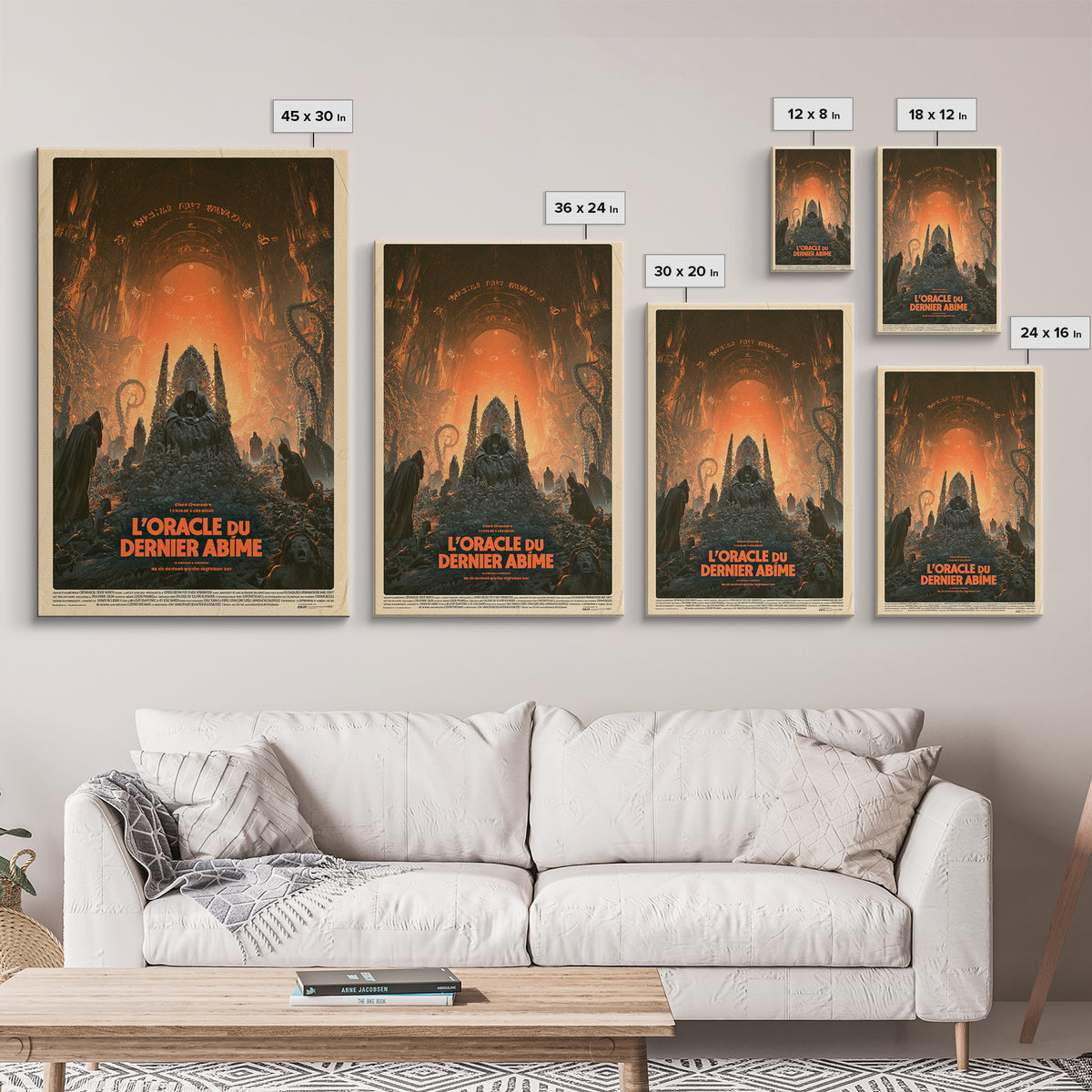 The Oracle Of The Last Abyss, French Language Horror Movie Poster, 1960s Horror Art, Cosmic Horror Movie Art, Canvas Print, Macabre Wall Art