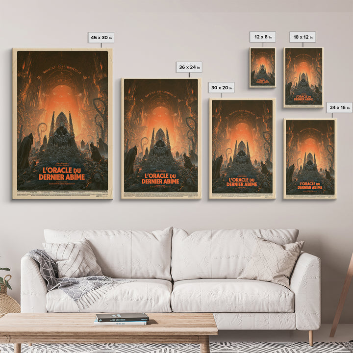 The Oracle Of The Last Abyss, French Language Horror Movie Poster, 1960s Horror Art, Cosmic Horror Movie Art, Canvas Print, Macabre Wall Art