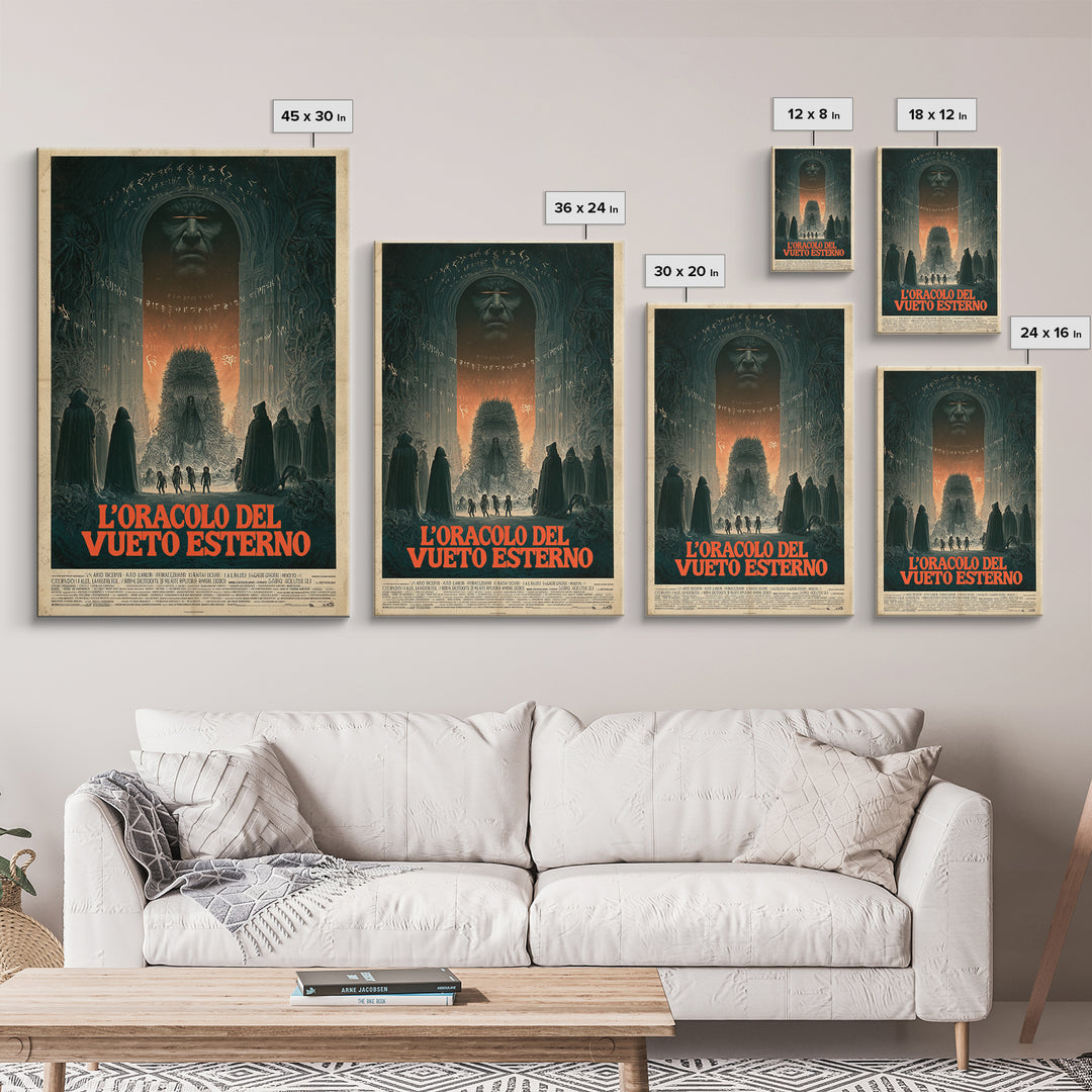 The Oracle Of The Outer Void, Italian Language Horror Movie Poster, 1970s Horror Art, Retro Horror Movie Art, Canvas Print
