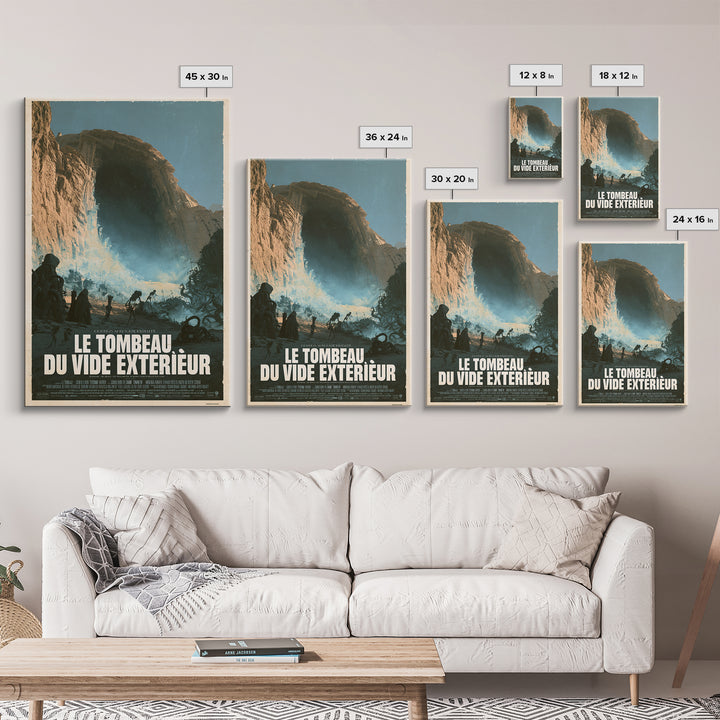 The Tomb Of The Outer Void, French Language Horror Movie Poster, 1960s Horror Art, Eldritch Cinema Wall Art, Framed Canvas Print