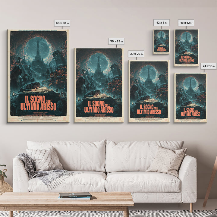 The Dream Of The Last Abyss, Italian Language Horror Movie Poster, 1970s Horror Art, Cosmic Horror Movie Art, Canvas Print