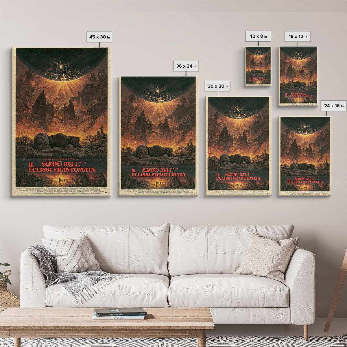 The Dream Of The Shattered Eclipse, Italian Language Horror Movie Poster, 1970s Horror Art, Cosmic Horror Movie Art, Canvas Print