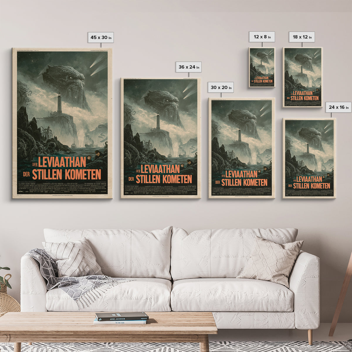 The Leviathan Of Silent Comets, German Language Horror Movie Poster, 1960s Horror Art, Retro Horror Movie Art, Canvas Print, Horror Wall Art
