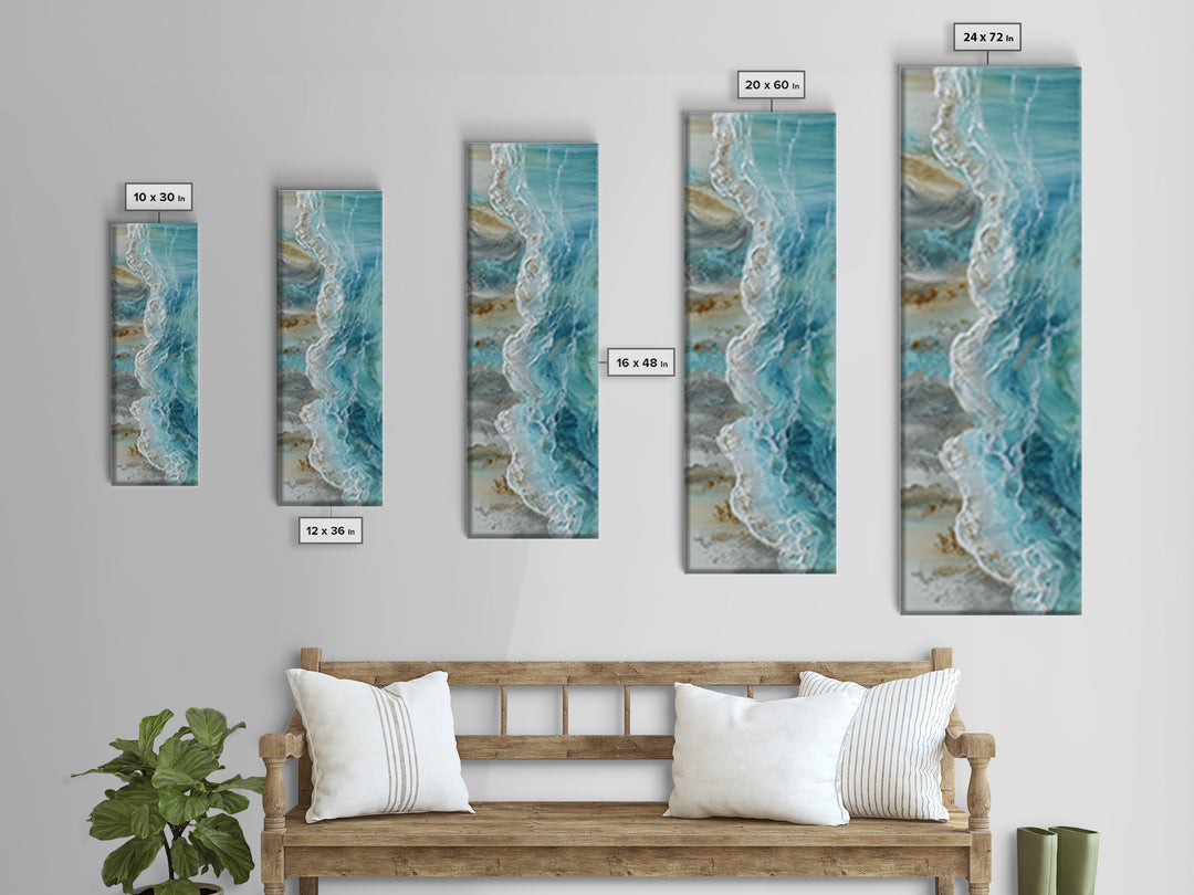Oyster Shell Study Canvas Print, Coastal Art, Blue Wall Art, Coastal Decor, Oil Painting, Coastal, Gallery Decor, Neutral Decor, COA-1x3-63