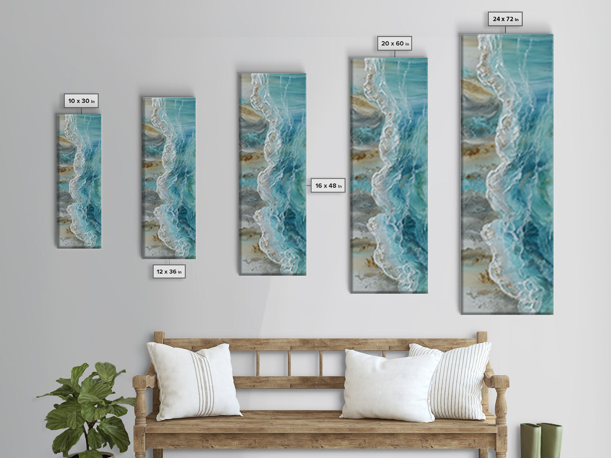 Oyster Shell Study Canvas Print, Coastal Art, Blue Wall Art, Coastal Decor, Oil Painting, Coastal, Gallery Decor, Neutral Decor, COA-1x3-63