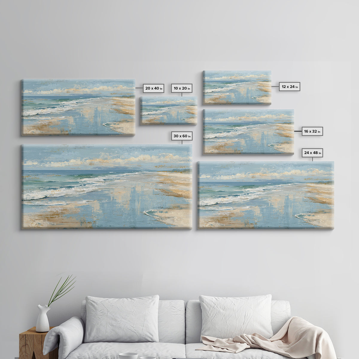 Abstract Seafoam Patterns Framed Canvas Print, Coastal Art, Fine Art Print, Coastal Decor, Abstract Art, Coastal, Wall Decor, COA-2x1-14