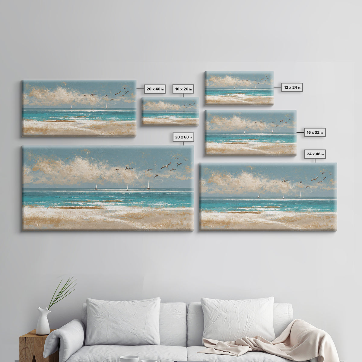 Aerial Sandbar with Turquoise Water Canvas Print, Coastal Art, Wood Wall Art, Coastal Decor, Fine Art, Coastal, Beach Wall Art, COA-2x1-49