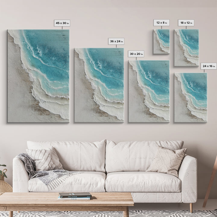 Aerial Sandbar with Turquoise Water Framed Canvas Print, Coastal Art, Prints, Coastal Decor, Coastal, Coastal Wall Art, COA-2x3-13