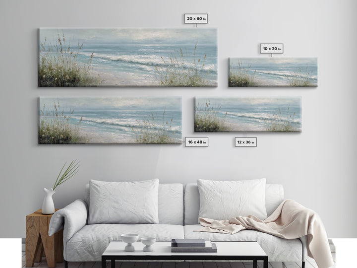 Coastal Grasses Moving Framed Canvas Print, Coastal Art, Neutral Decor, Coastal Decor, Fine Art, Coastal, Wall Art, Home Decor, COA-3x1-44