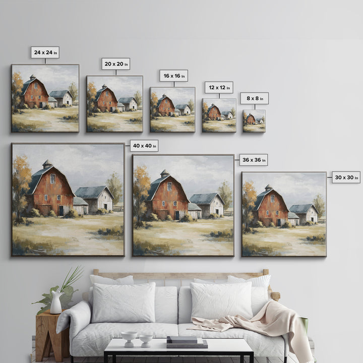 Apple Orchard with Warm Autumn Light Canvas Print, Country Art, French Country Decor, Farmhouse Decor, Oil Painting, Country, COU-1x1-54
