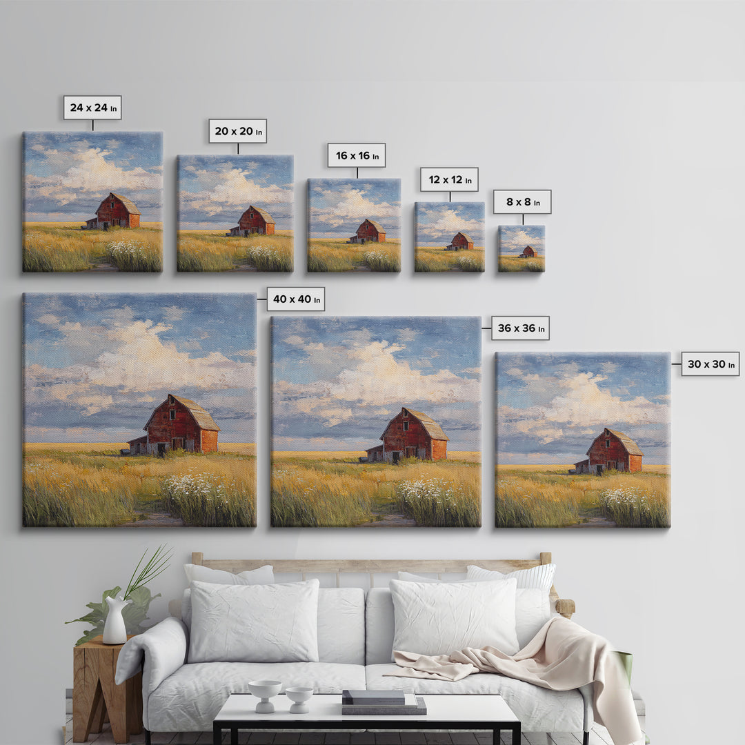 Cornfield under Dramatic Summer Clouds Canvas Print, Country Art, Gallery Wall Art, Farmhouse Decor, Fine Art, Country, COU-1x1-90