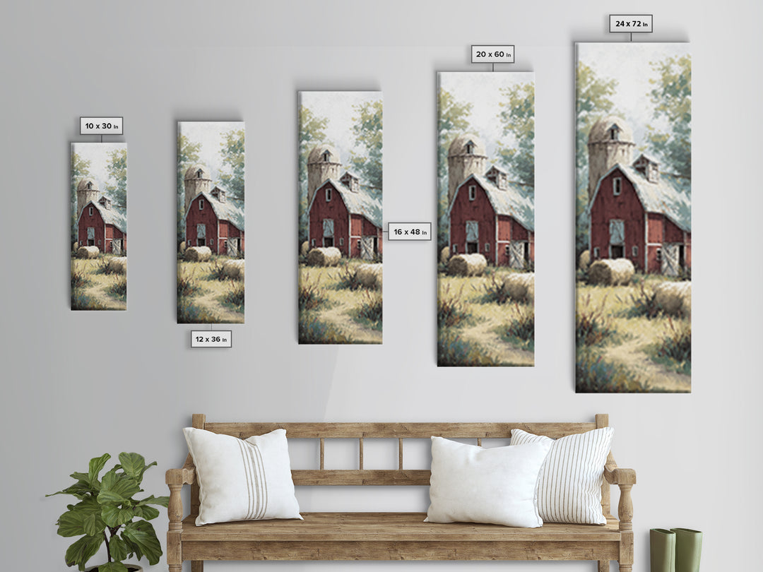 Hay Bales in Late Afternoon Sun Canvas Print, Country Art, Textured Painting, Farmhouse Decor, Fine Art, Country, Oil Painting, COU-1x3-32