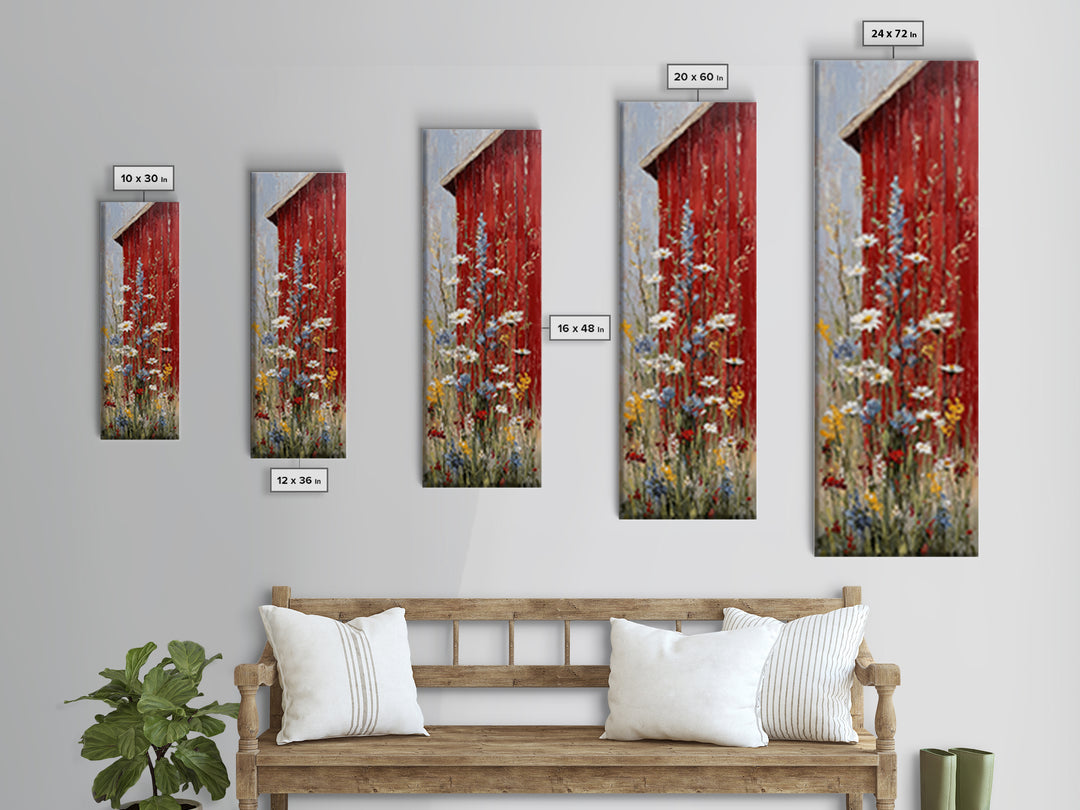 Wildflower Meadow Beside an Old Fence Canvas Print, Country Art, French Country, Farmhouse Decor, Country, Luxury Decor, COU-1x3-38