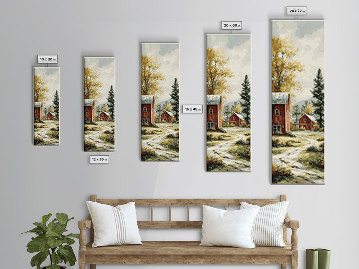 Apple Orchard with Warm Autumn Light Canvas Print, Country Art, Farmhouse Wall Art, Farmhouse Decor, Fine Art, Country, COU-1x3-42