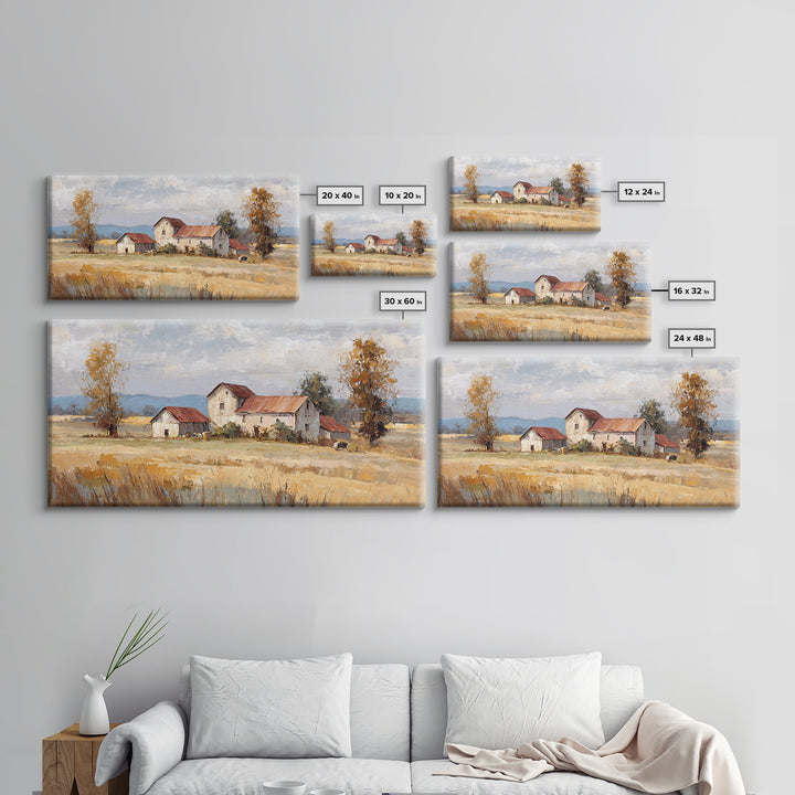 Apple Orchard with Warm Autumn Light Canvas Print, Country Art, Boho Decor, Farmhouse Decor, Abstract Art, Country, Art Prints, COU-2x1-2