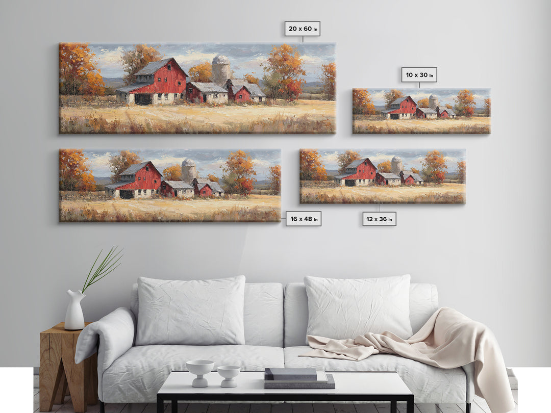 Apple Orchard with Warm Autumn Light Canvas Print, Country Art, Farmhouse Decor, Fine Art, Country, Gallery Wall Art, COU-3x1-46