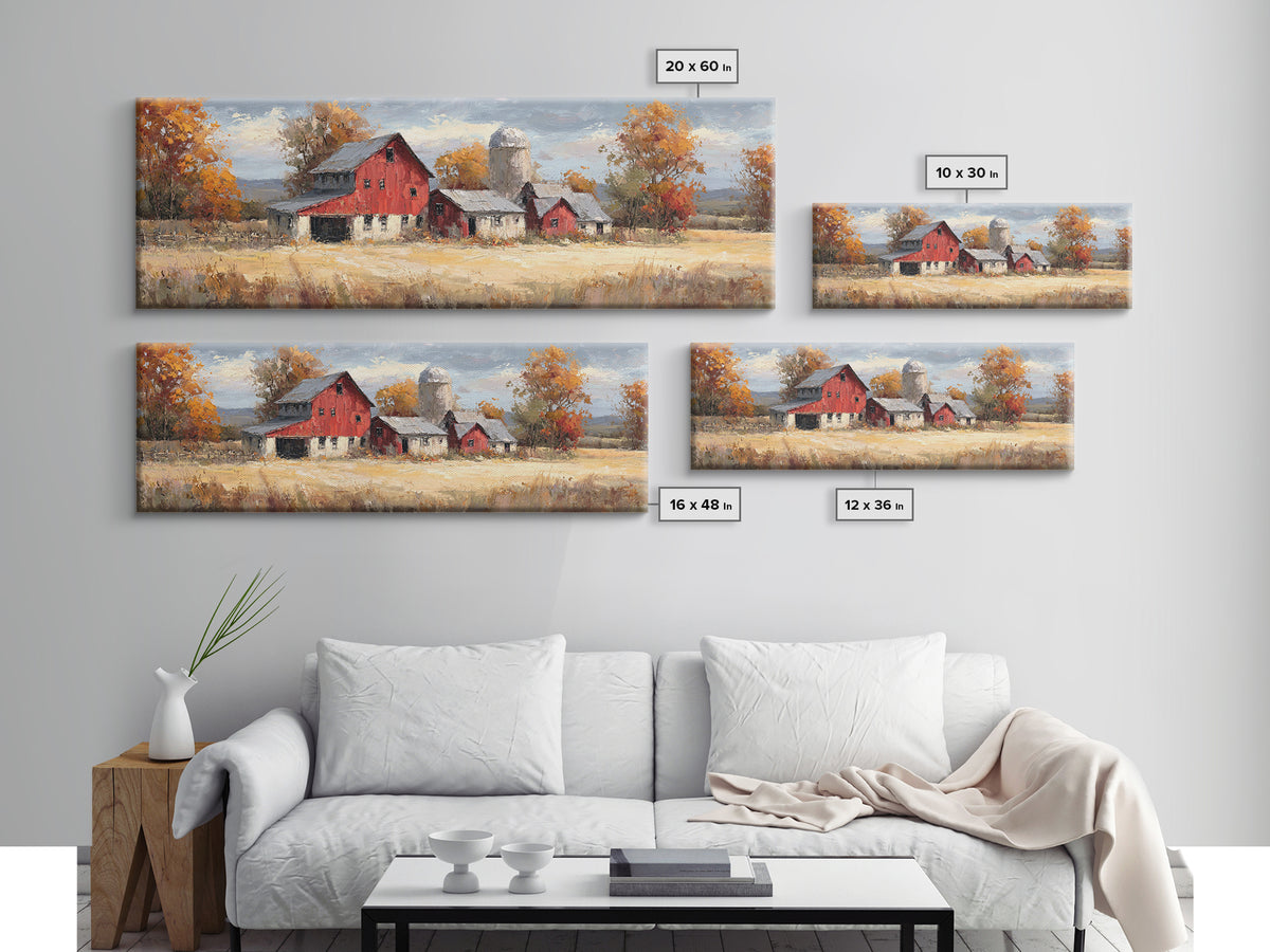 Apple Orchard with Warm Autumn Light Canvas Print, Country Art, Farmhouse Decor, Fine Art, Country, Gallery Wall Art, COU-3x1-46