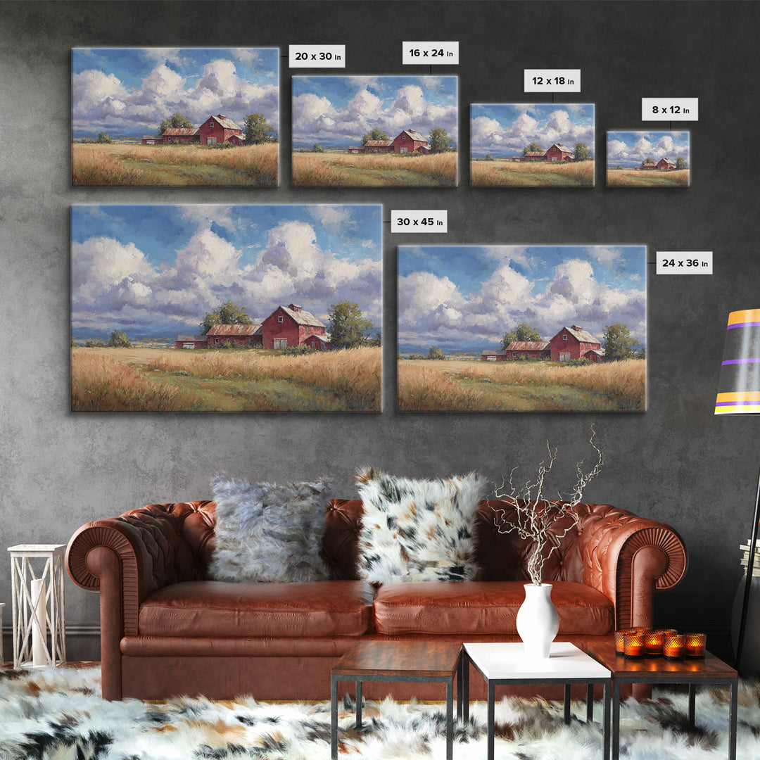 Cornfield under Dramatic Summer Clouds Canvas Print, Country Art, Farmhouse Wall Decor, Farmhouse Decor, Abstract Art, Country, COU-3x2-94