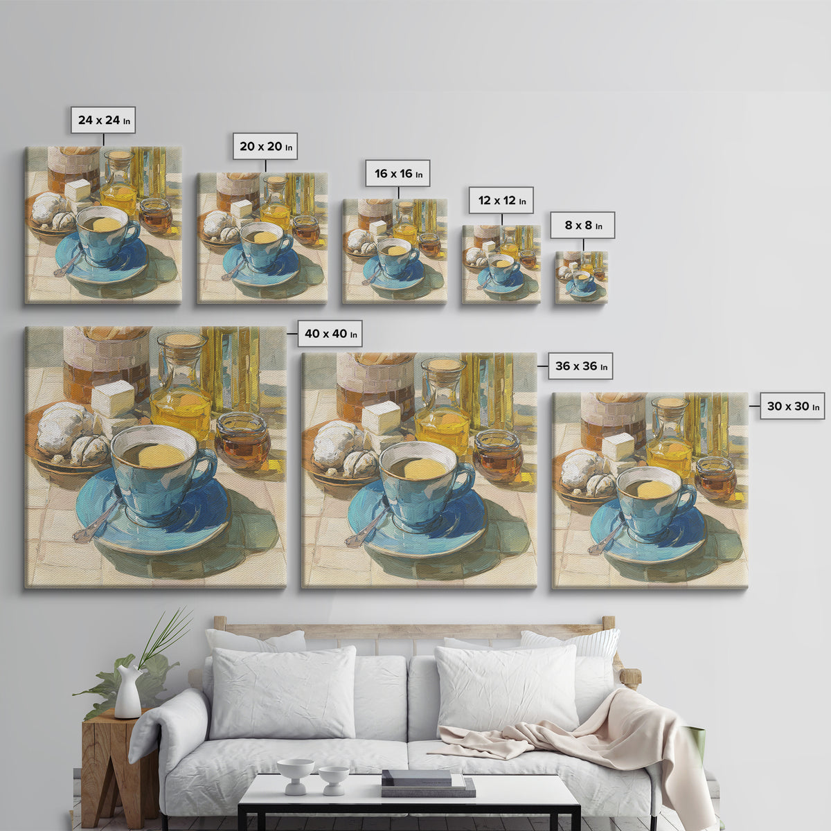 Minimal Line Art of a Cup and Canvas Print, Coffee Shop Art, Bedroom Wall Art, Cafe Decor, Abstract Art, Cafe, Modern Decor, CSA-1x1-18