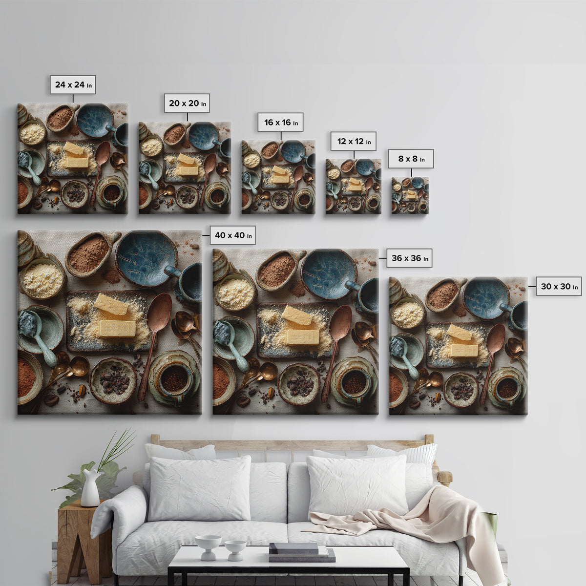 Moody Dark Roast Still Life Framed Canvas Print, Coffee Shop Art, Kitchen Wall Art, Cafe Decor, Fine Art, Cafe, Gothic Wall Art, CSA-1x1-56