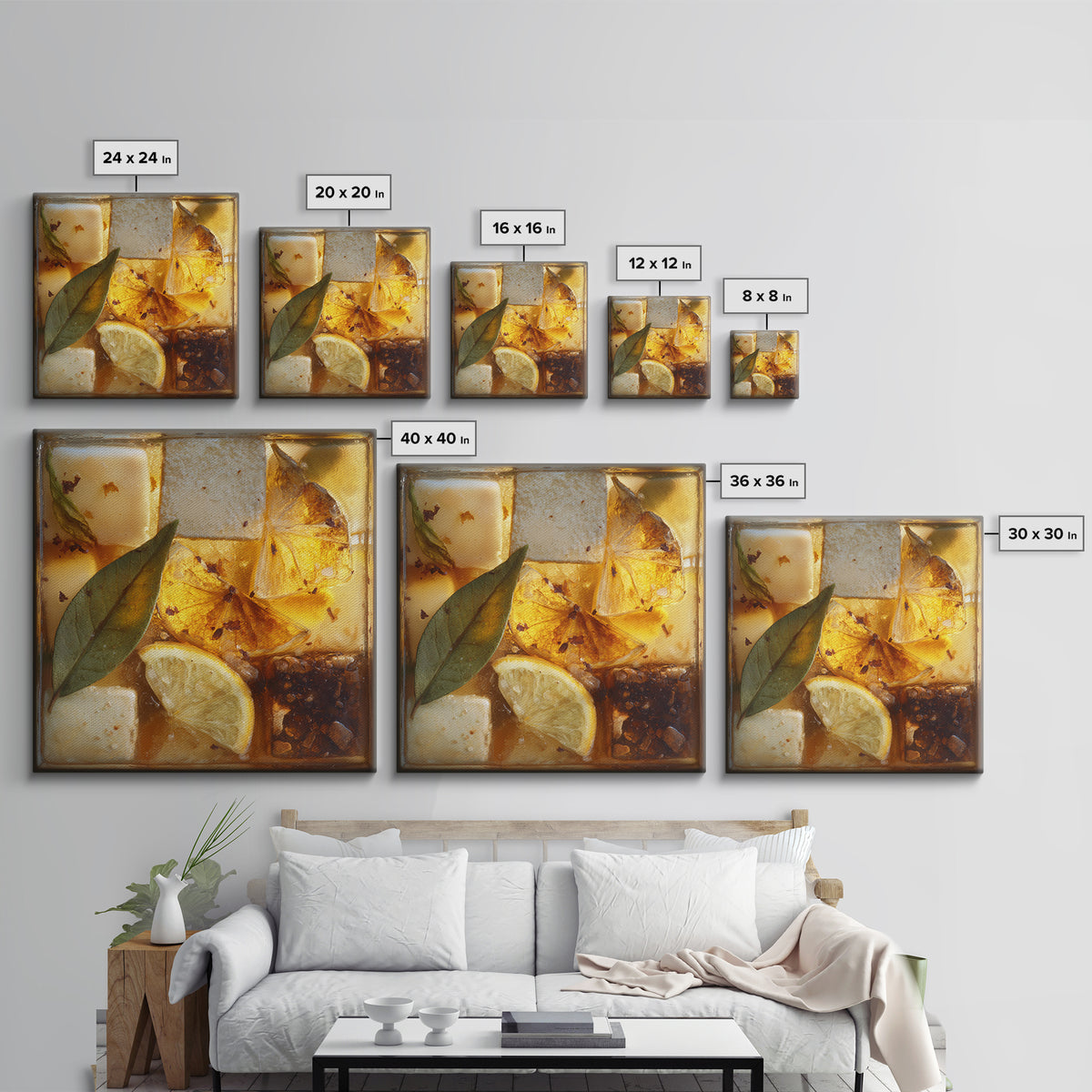 Iced Coffee Glass Canvas Print, Coffee Shop Art, Gallery Decor, Cafe Decor, Fine Art, Cafe, Wall Art, Home Decor, Wall Decor, CSA-1x1-59