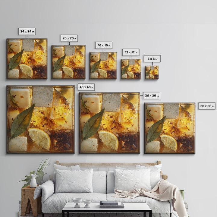 Iced Coffee Glass Canvas Print, Coffee Shop Art, Gallery Decor, Cafe Decor, Fine Art, Cafe, Wall Art, Home Decor, Wall Decor, CSA-1x1-59