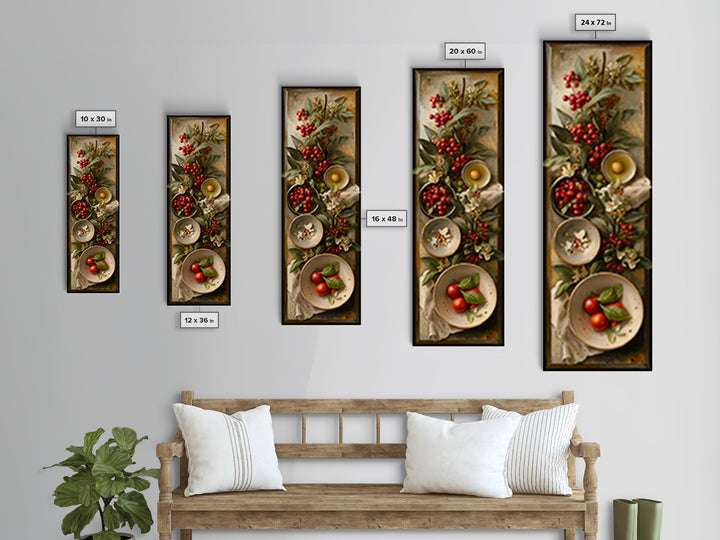 Botanical Coffee Plant Branch Canvas Print, Coffee Shop Art, Neutral Decor, Cafe Decor, Oil Painting, Cafe, Home Decor, CSA-1x3-18