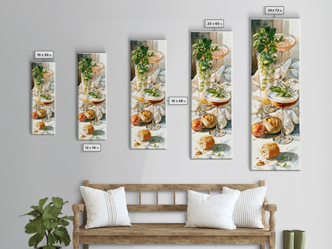 Espresso Martini Coffee Cocktail Still Life Framed Canvas Print, Coffee Shop Art, Textured Painting, Cafe Decor, Fine Art, Cafe, CSA-1x3-29