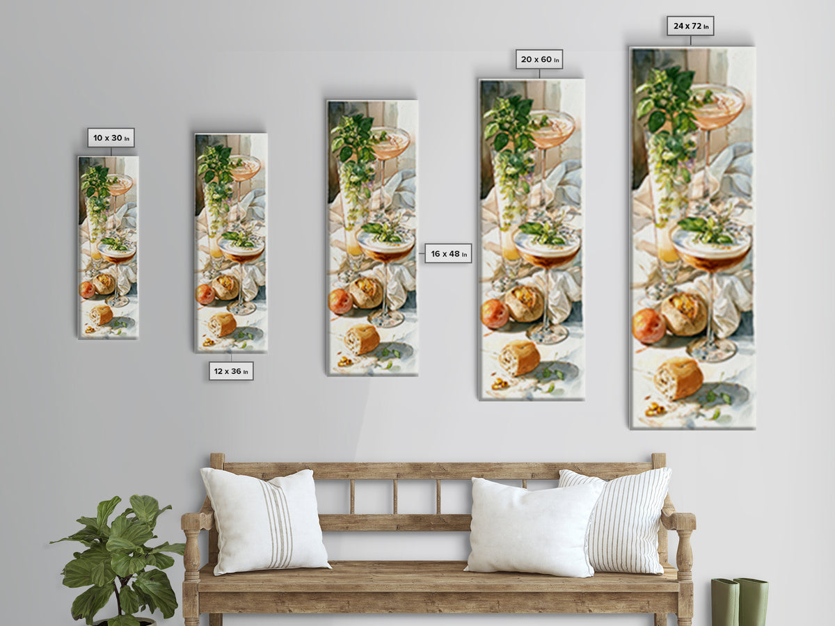 Espresso Martini Coffee Cocktail Still Life Framed Canvas Print, Coffee Shop Art, Textured Painting, Cafe Decor, Fine Art, Cafe, CSA-1x3-29