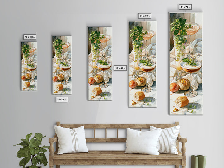 Espresso Martini Coffee Cocktail Still Life Framed Canvas Print, Coffee Shop Art, Textured Painting, Cafe Decor, Fine Art, Cafe, CSA-1x3-29