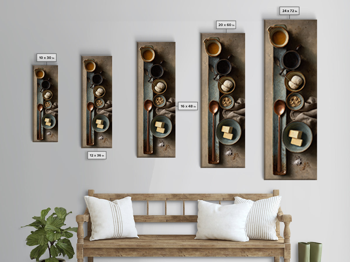 Moody Dark Roast Still Life Canvas Print, Coffee Shop Art, Canvas Wall Art, Cafe Decor, Fine Art, Cafe, Bedroom Wall Art, CSA-1x3-44