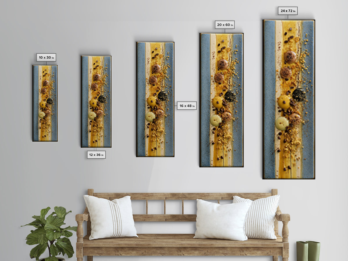 Roasted Beans Falling Through Dark Space Canvas Print, Coffee Shop Art, Dark Academia Decor, Cafe Decor, Fine Art, Cafe, CSA-1x3-56