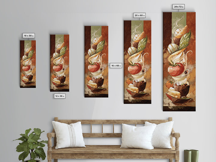 Abstract Brown and Cream Coffee Swirl Canvas Print, Coffee Shop Art, Printable Wall Art, Cafe Decor, Abstract Art, Cafe, CSA-1x3-93