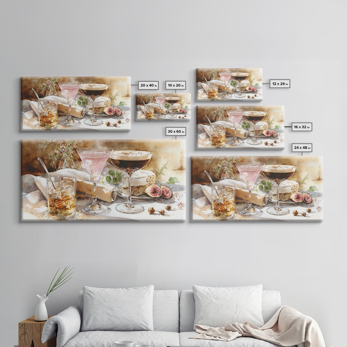 Espresso Martini Coffee Cocktail Still Life Framed Canvas Print, Coffee Shop Art, Printable, Cafe Decor, Fine Art, Cafe, CSA-2x1-13