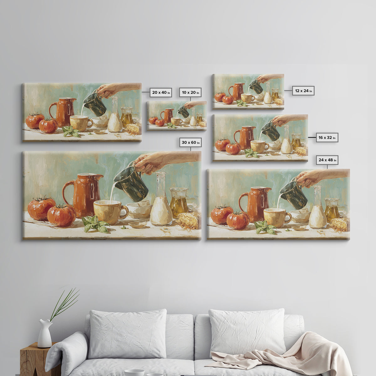 Barista Hands Pouring Milk into Espresso Canvas Print, Coffee Shop Art, Printable Wall Art, Cafe Decor, Fine Art, Cafe, CSA-2x1-17