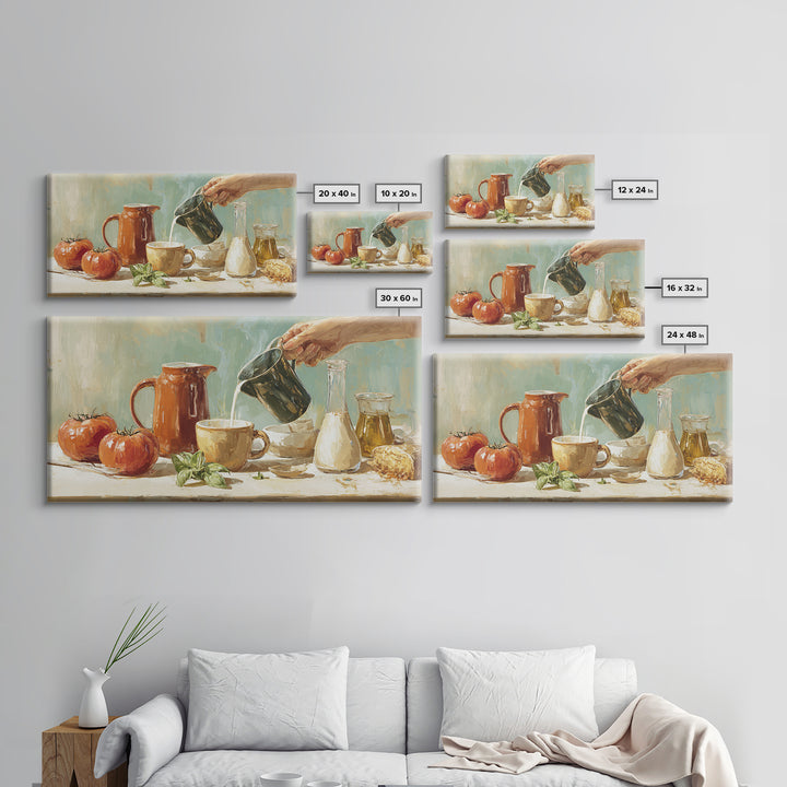 Barista Hands Pouring Milk into Espresso Canvas Print, Coffee Shop Art, Printable Wall Art, Cafe Decor, Fine Art, Cafe, CSA-2x1-17