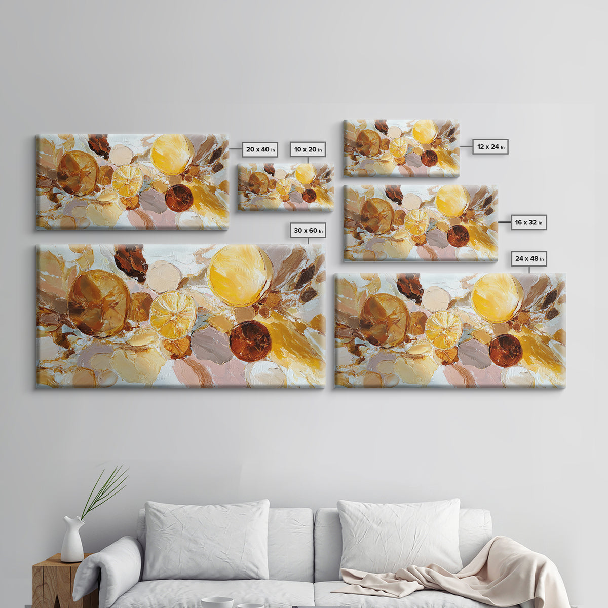 Abstract Brown and Cream Coffee Swirl Framed Canvas Print, Coffee Shop Art, Kitchen Decor, Cafe Decor, Abstract Art, Cafe, CSA-2x1-29
