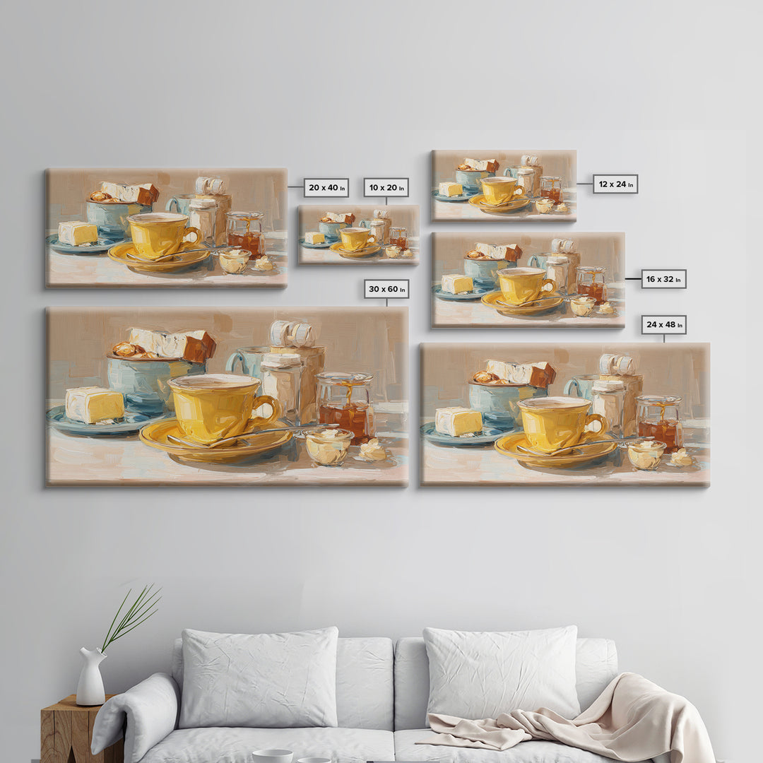 Minimal Line Art of a Cup and Canvas Print, Coffee Shop Art, Wall Art, Cafe Decor, Abstract Art, Cafe, Farmhouse Decor, CSA-2x1-62
