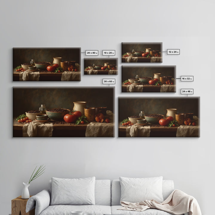 Roasted Beans Falling Through Dark Space Canvas Print, Coffee Shop Art, Canvas Wall Art, Cafe Decor, Cafe, Bedroom Wall Art, CSA-2x1-64