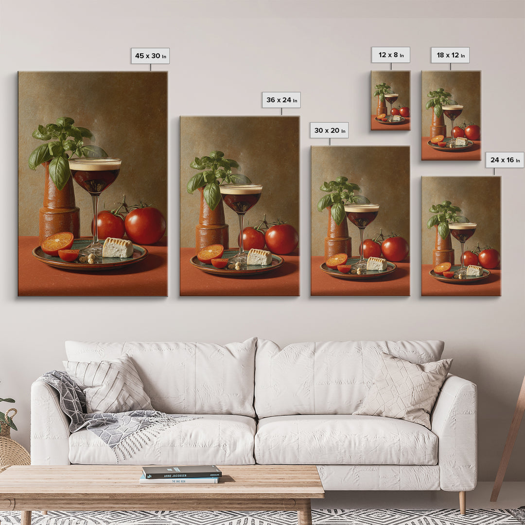 Espresso Martini Coffee Cocktail Still Life Canvas Print, Coffee Shop Art, Kitchen Art, Cafe Decor, Cafe, Minimalist Wall Art, CSA-2x3-49