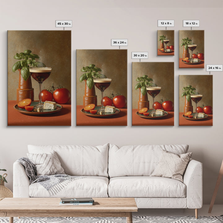 Espresso Martini Coffee Cocktail Still Life Canvas Print, Coffee Shop Art, Kitchen Art, Cafe Decor, Cafe, Minimalist Wall Art, CSA-2x3-49