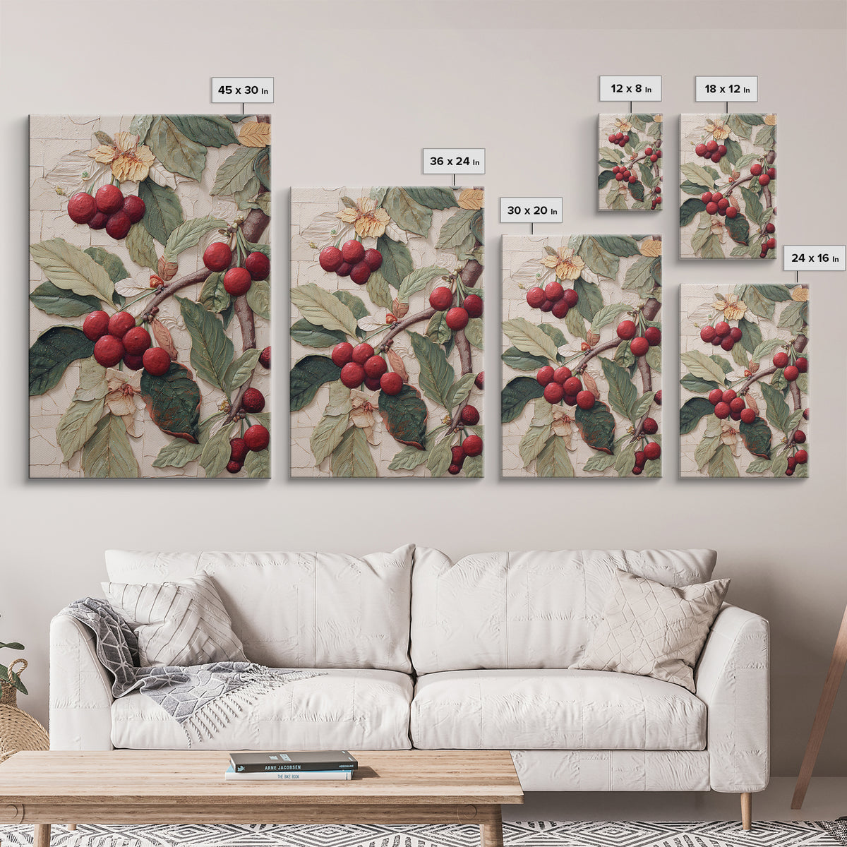 Coffee Farm Landscape Framed Canvas Print, Coffee Shop Art, Canvas Wall Art, Cafe Decor, Oil Painting, Cafe, Bedroom Wall Art, CSA-2x3-55