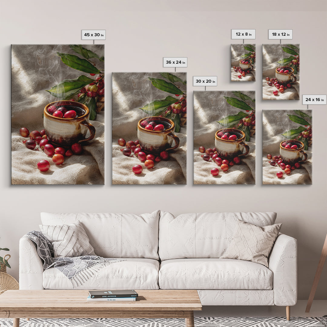 Coffee Farm Landscape Canvas Print, Coffee Shop Art, Kitchen Art, Cafe Decor, Fine Art, Cafe, Minimalist Wall Art, Coffee Art, CSA-2x3-79